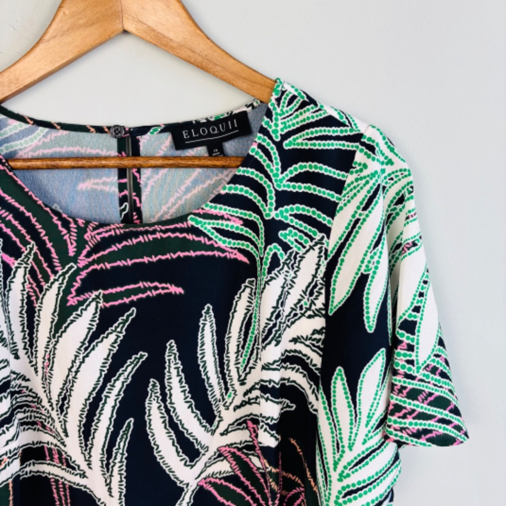 Eloquii Tropical Print Shift Dress NWT Size 14